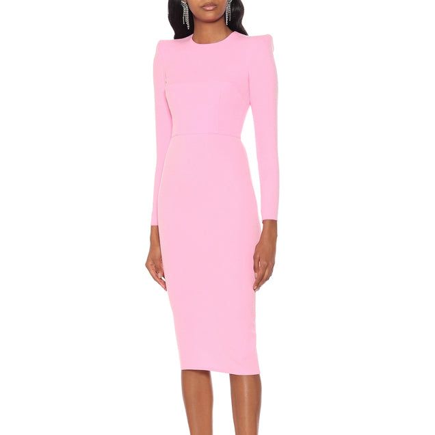 QIDIE Long Sleeves Evening Dress Gown