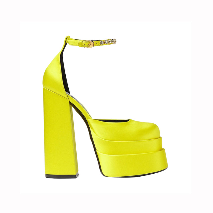QUITA Ankle Strap Block Heel Platform Sandals