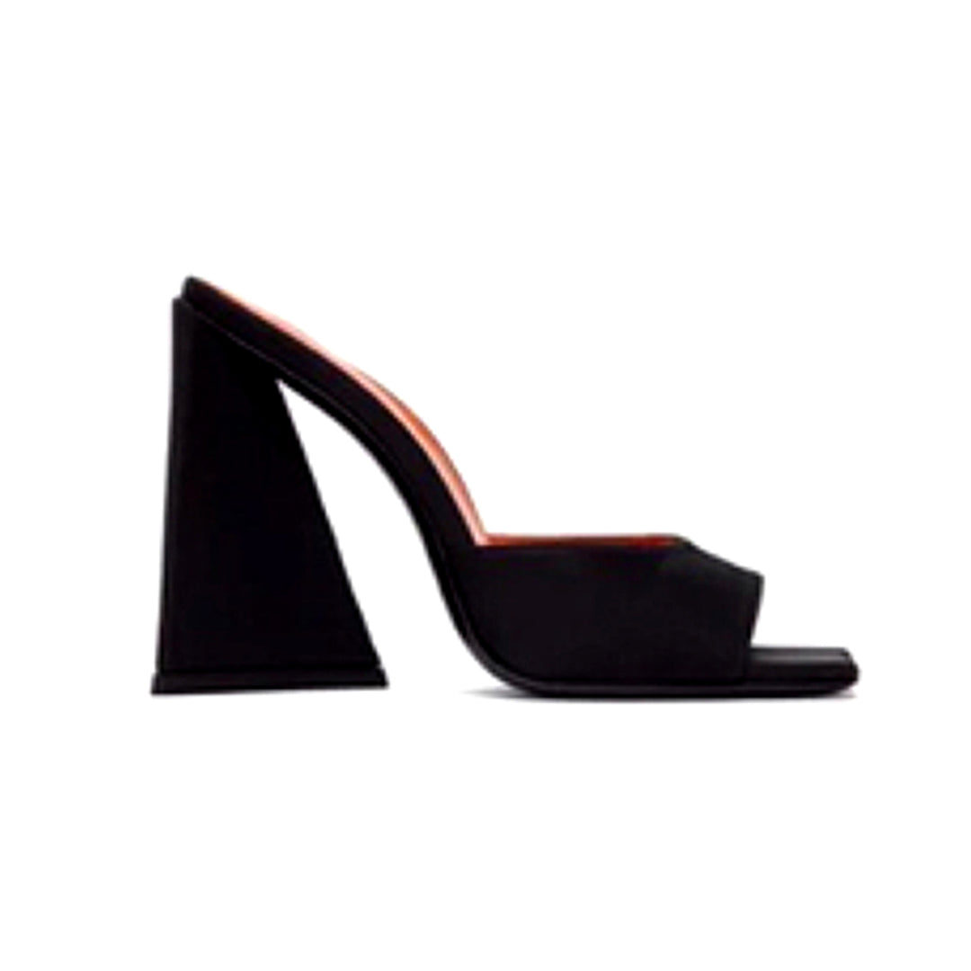 RADIA Block Heel Cloth Mules Sandals - ithelabel.com