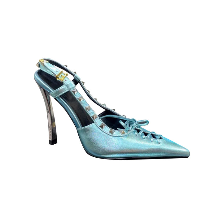 REIAH Studded High Heel Sandals