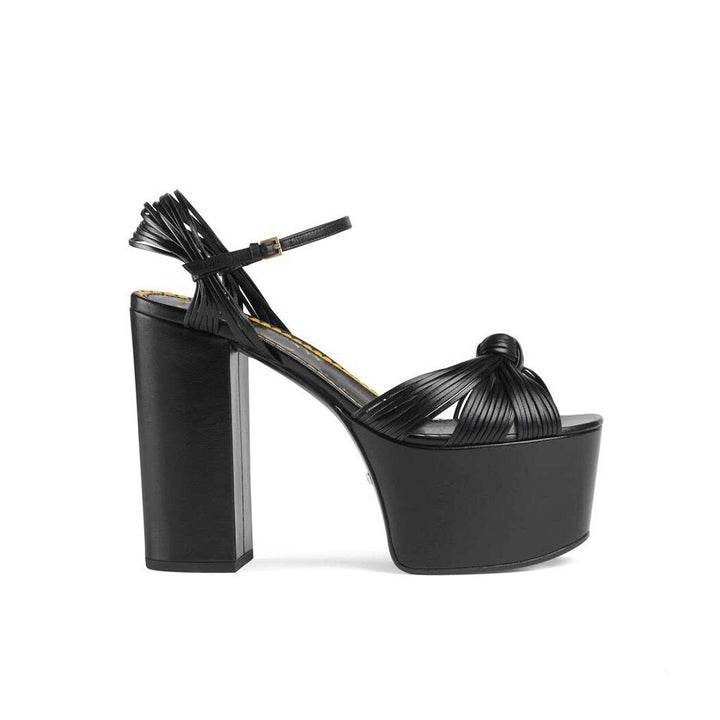 RINER Knotted Ankle Strap Platform Sandals