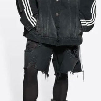 RIOMA Striped Denim Shorts