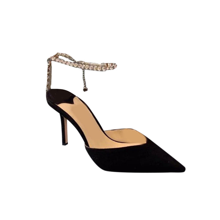RISIA Ankle Diamante High Heel Sandals - 8cm