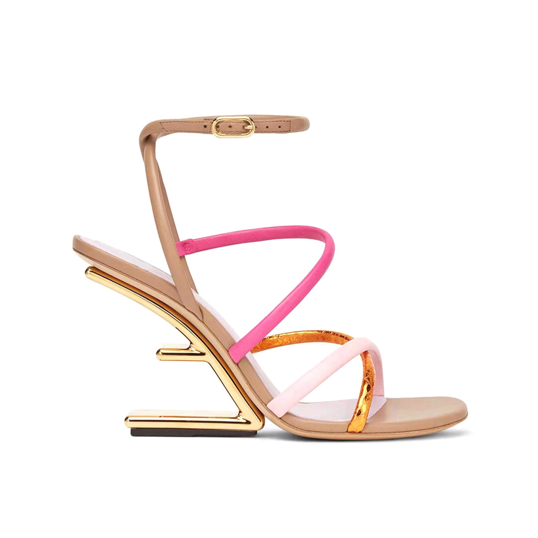 RMIOA Ankle Strap Sculptured Heel Sandals