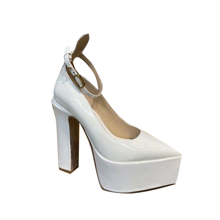ROIRA Block Heel Platform Pumps