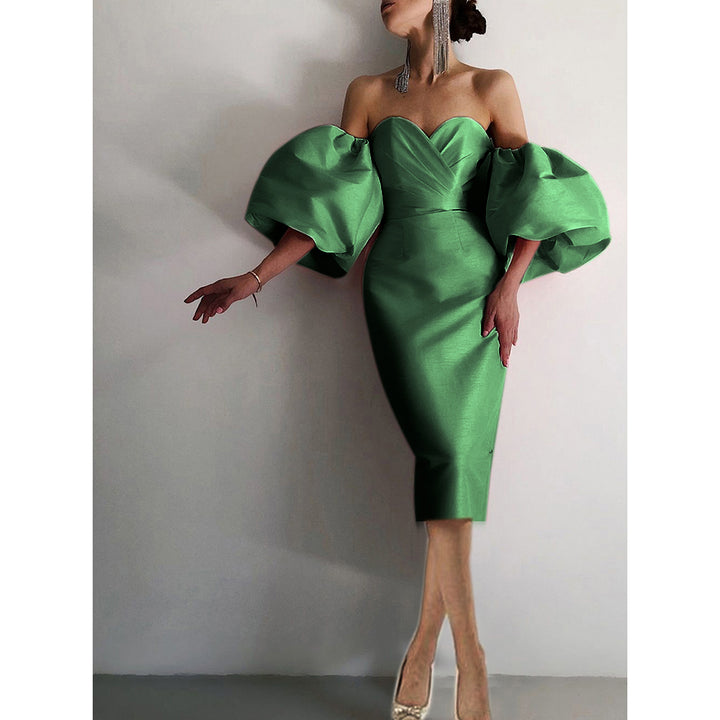 SCITT Puff Sleeves Off-Shoulder Maxi Dress