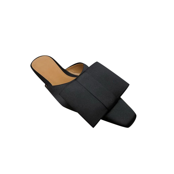 SIDIN Bow Satin Slippers Slides