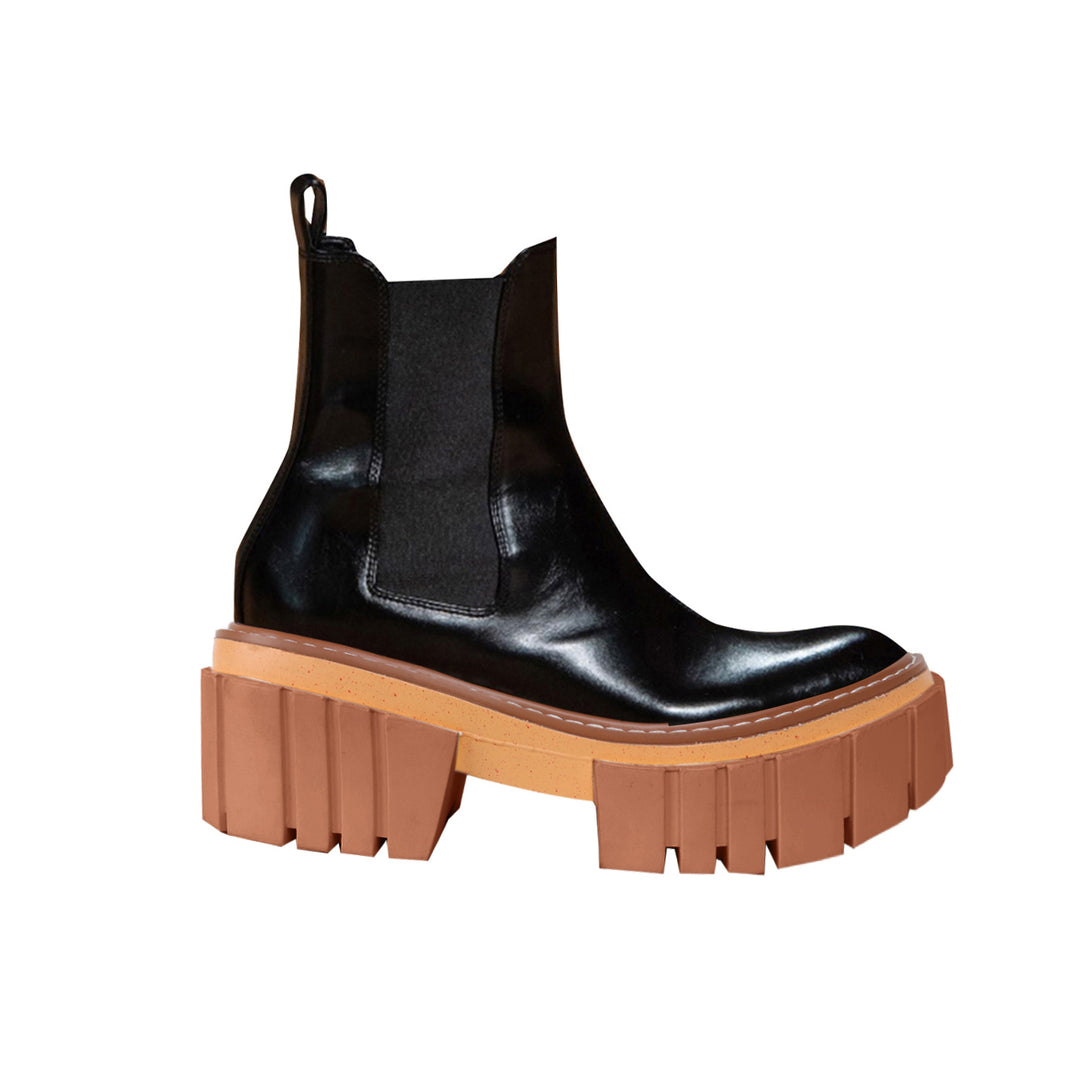 SIKIO Leather Platform Ankle Boots - ithelabel.com