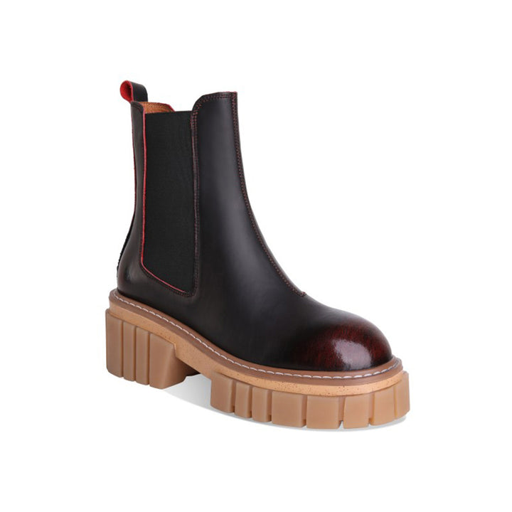 SIKIO Leather Platform Ankle Boots - ithelabel.com