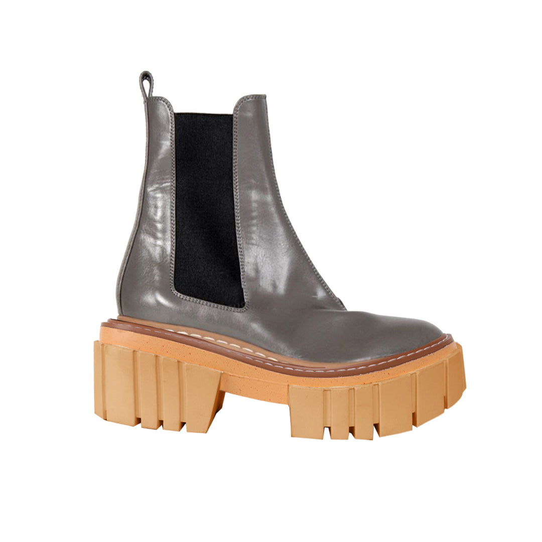 SIKIO Leather Platform Ankle Boots - ithelabel.com