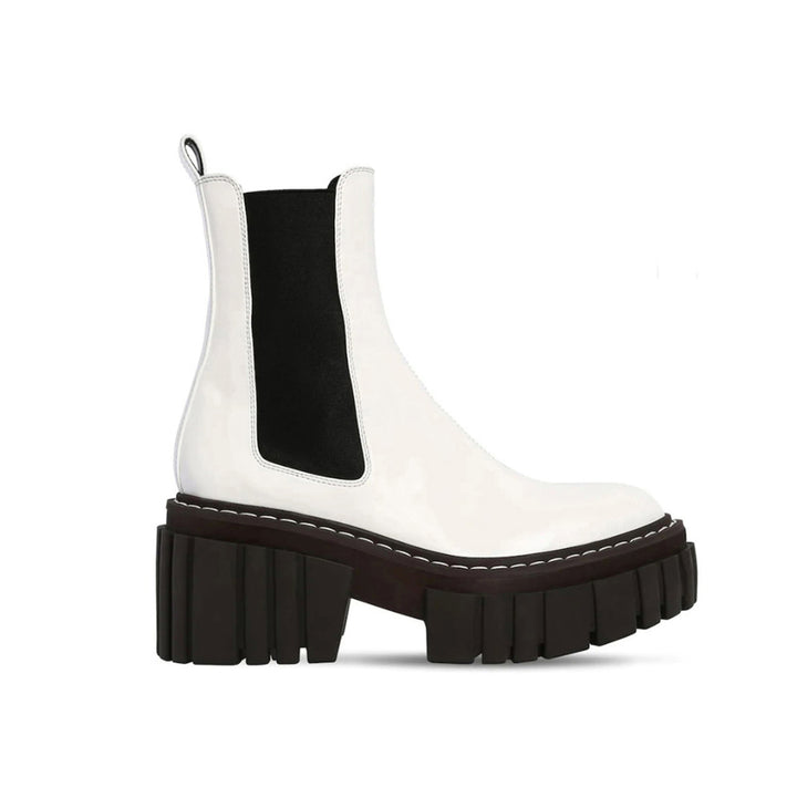 SIKIO Leather Platform Ankle Boots - ithelabel.com