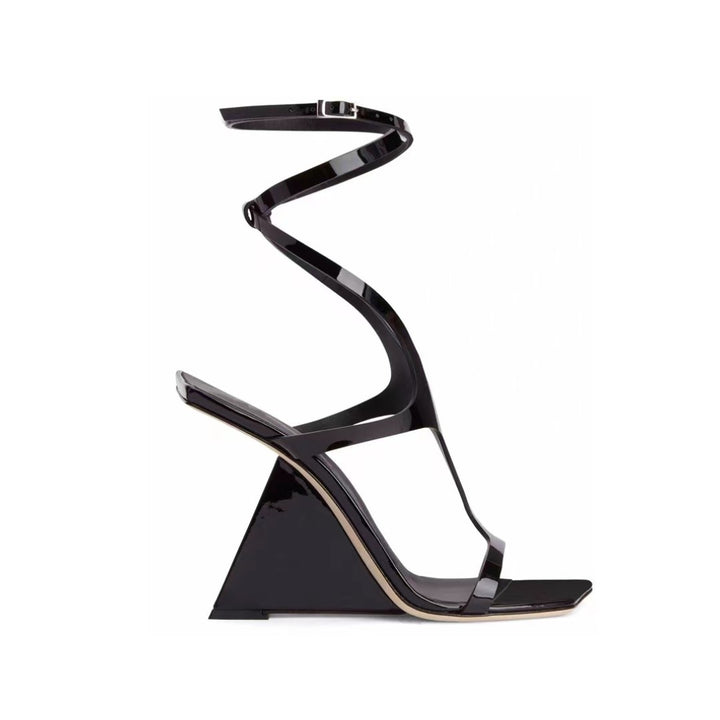 VALRU Ankle Strap Wedged Heel Sandals