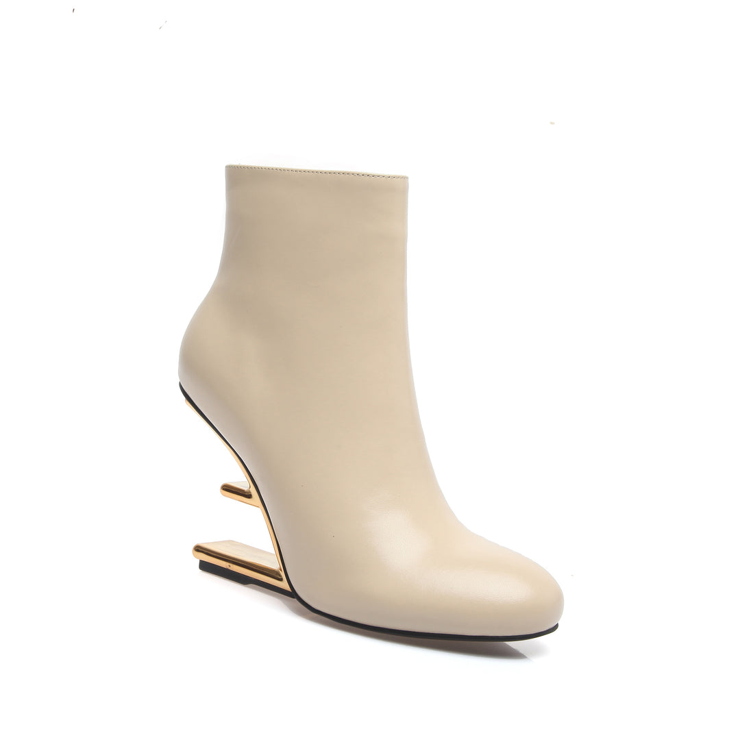 VANUI Sculptured Heel Ankle Boots
