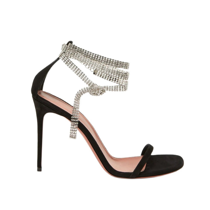 VILAT Ankle Diamante High Heel Sandals - 9cm