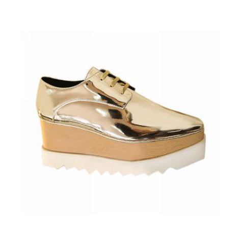 WEMER Lace Up Oxford Platform Sneakers - ithelabel.com
