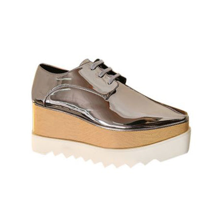 WEMER Lace Up Oxford Platform Sneakers - ithelabel.com