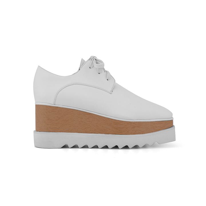 WEMER Lace Up Oxford Platform Sneakers - ithelabel.com