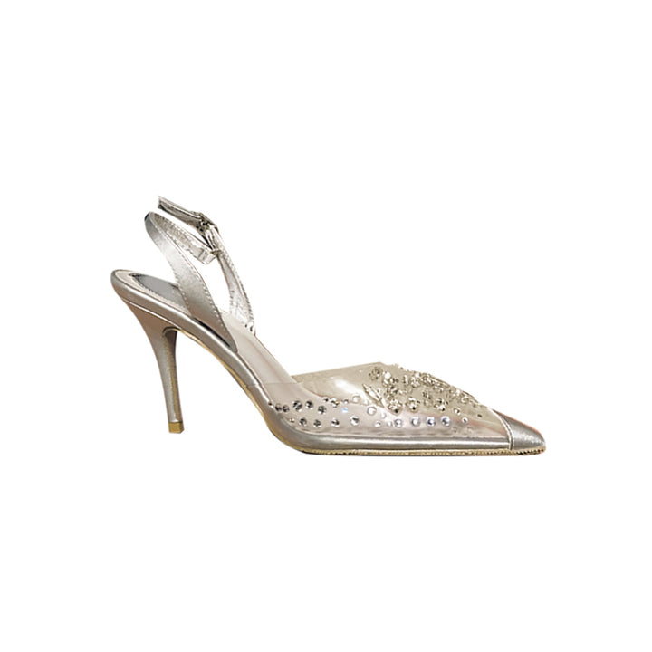 YIKON Diamante PVC High Heel Sandals - 8.5cm