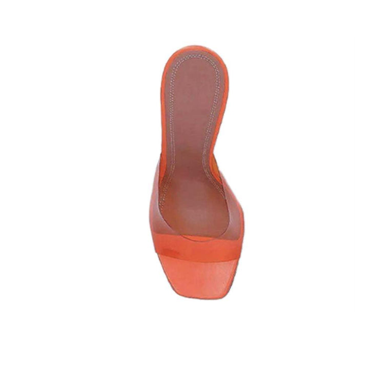 ALIKA PVC High Heel Naked Mules Sandals - ithelabel.com