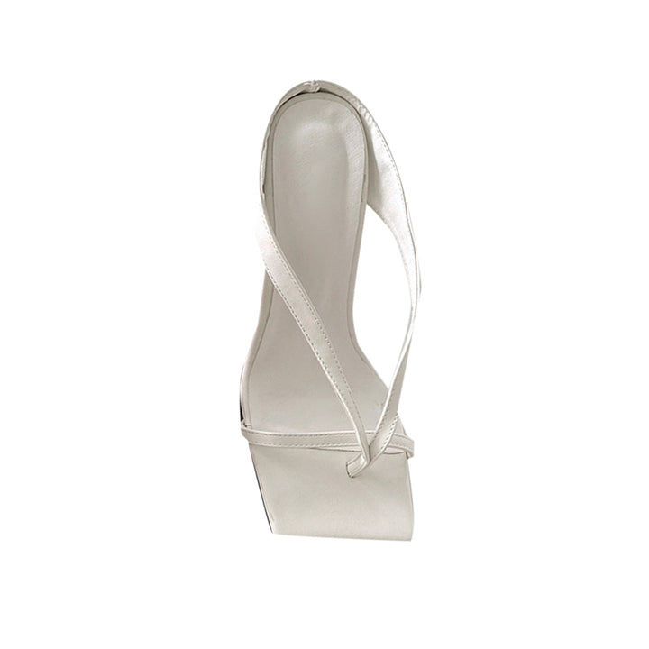 BIBAS Leather Flip Flop Mules Sandals - 9cm