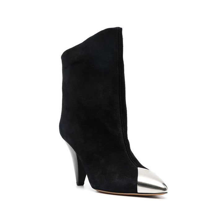 CARIF Metal Plated Suede Ankle Boots