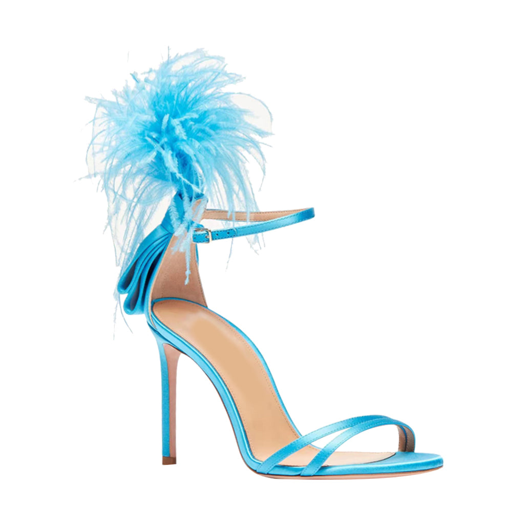DEARI Feather Mid Heel Sandals - 7.5cm
