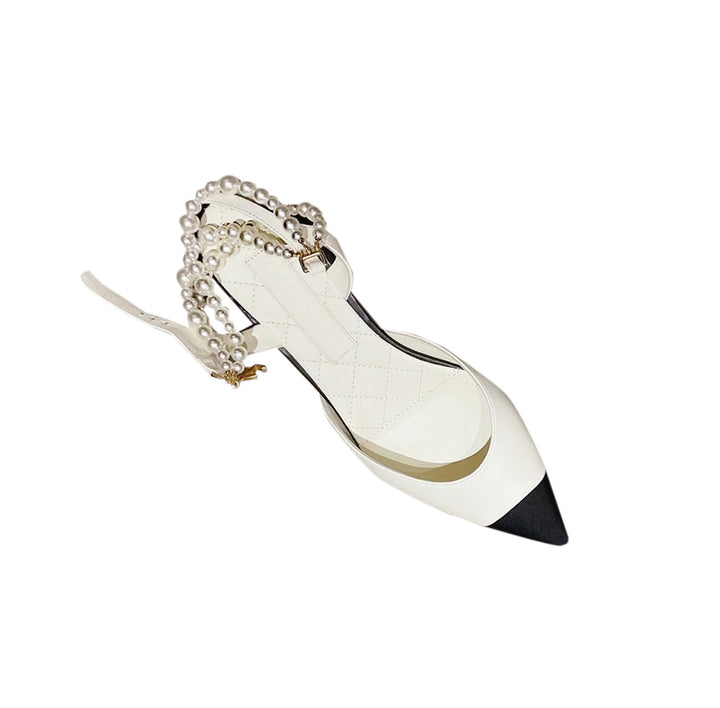 DERPA Ankle Pearl Flat Sandals