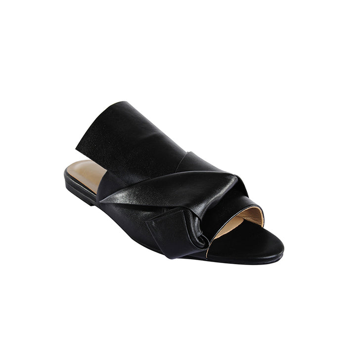 ELIZA Knotted Leather Slipper Slides