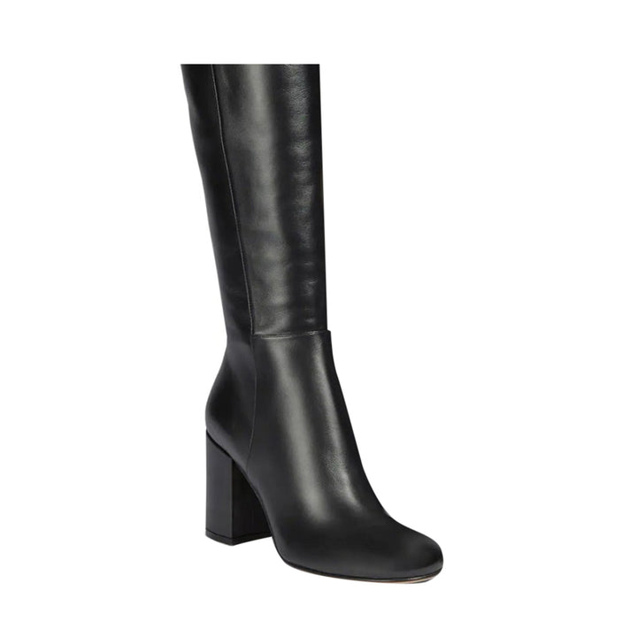FINOE Block Heel Leather Knee High Boots