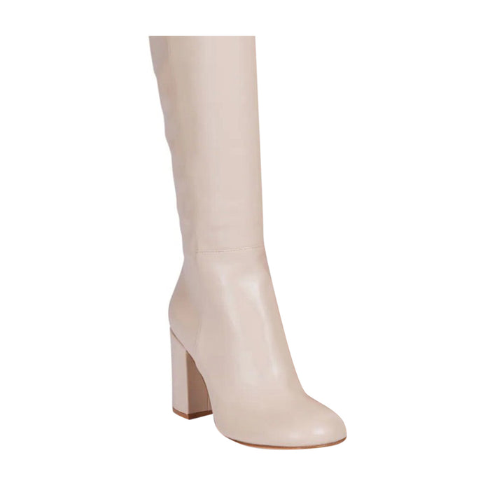 FINOE Block Heel Leather Knee High Boots