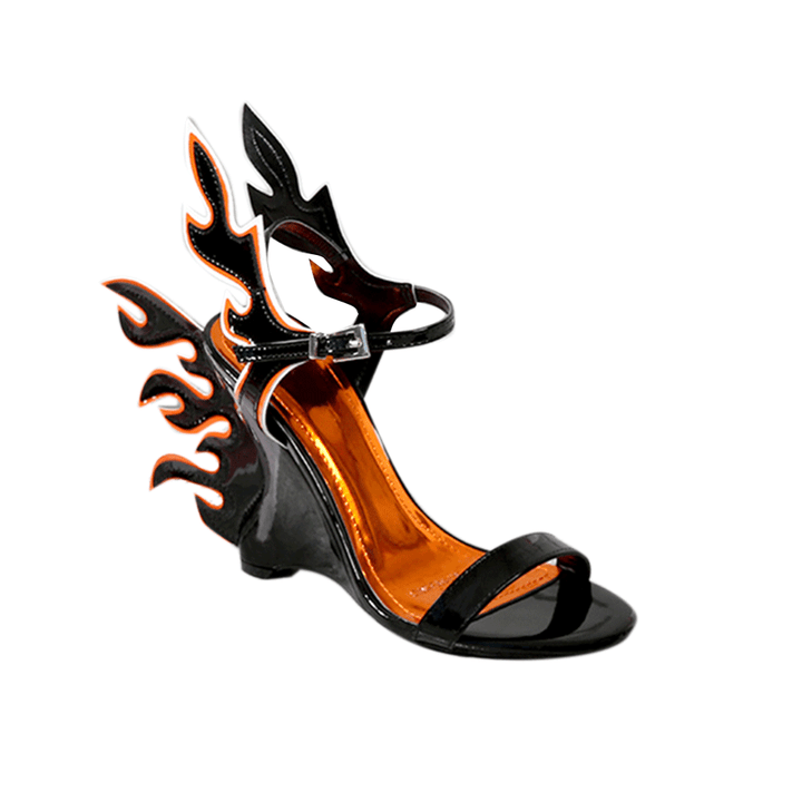 FIORE Ankle Strap Wedged Heel Sandals - 10cm