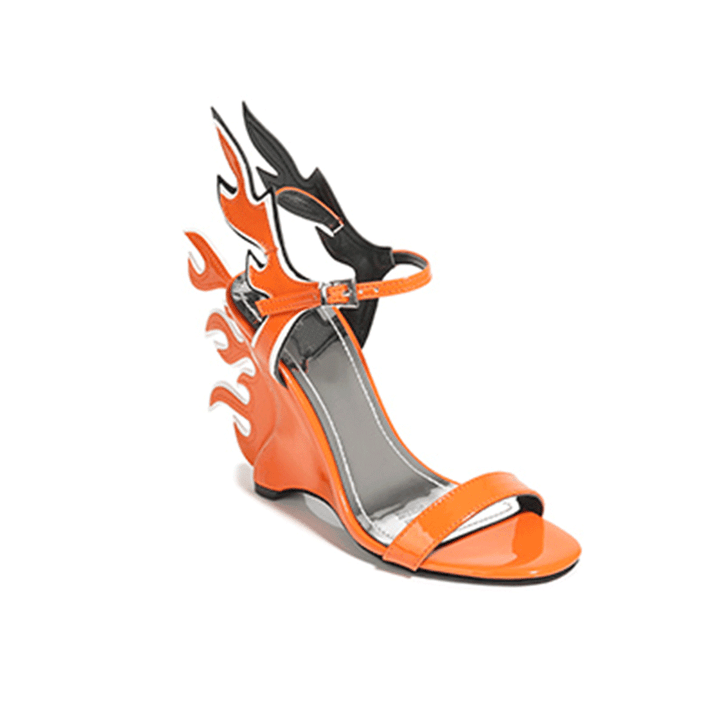 FIORE Ankle Strap Wedged Heel Sandals - 10cm