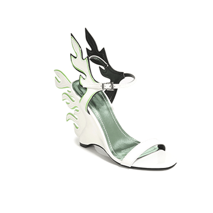 FIORE Ankle Strap Wedged Heel Sandals - 10cm
