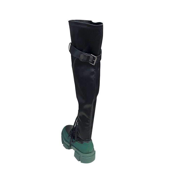 FIUDA Lace Up Over The Knee Boots