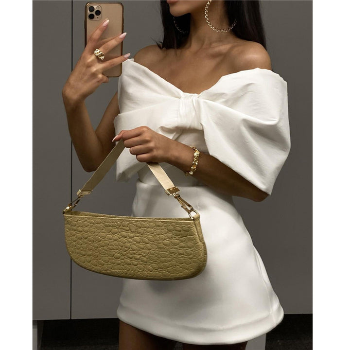 GIKIA Bow Off-Shoulder Mini Dress