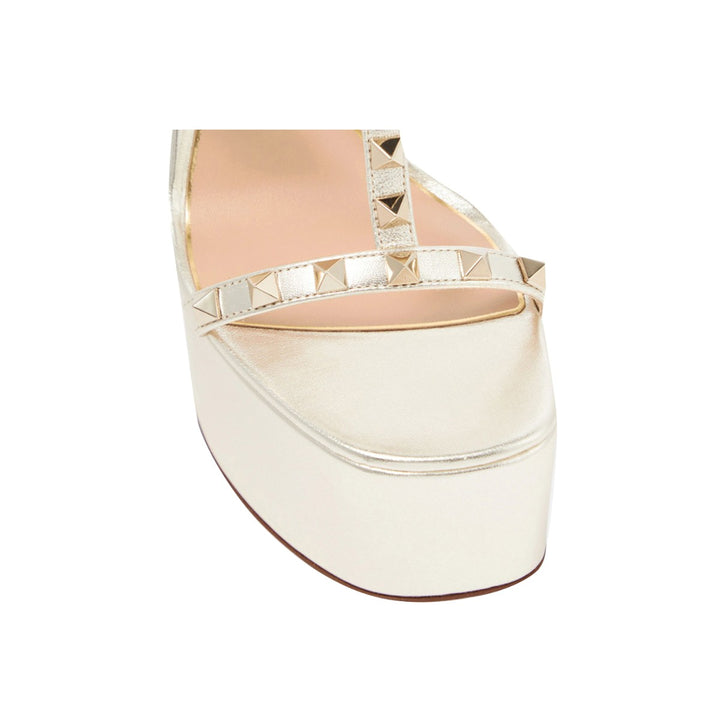 HERUV Studded Block Heel Platform Sandals