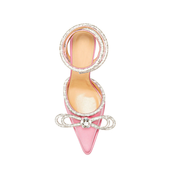 HERYI Diamante Bow Ankle Strap Platform Sandals
