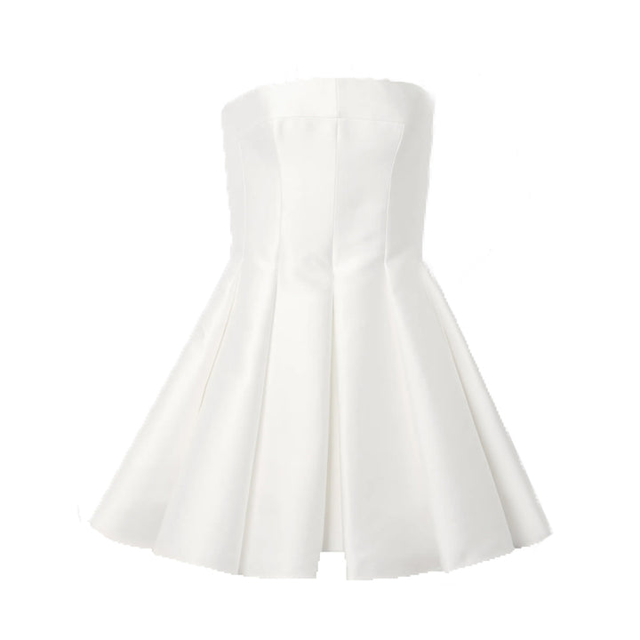 HUEMA Fold Hem Mini Tube Evening Dress Gown