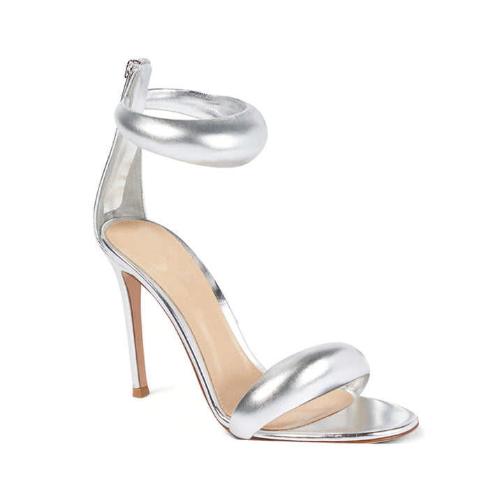 KAFIN Ankle Strap Leather Stiletto High Heel Sandals - 9.5cm