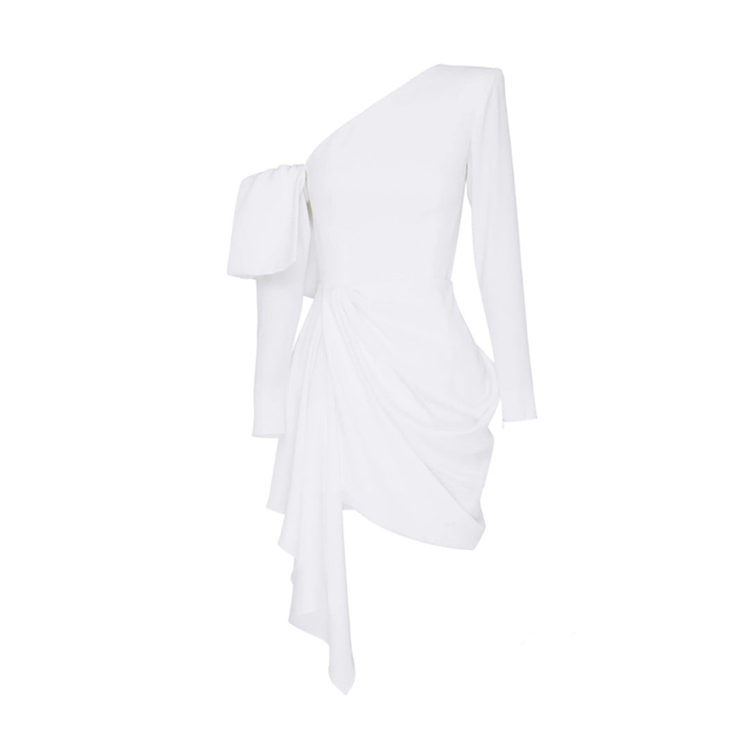 KIEJE Ruffled Off-Shoulder Evening Dress Gown
