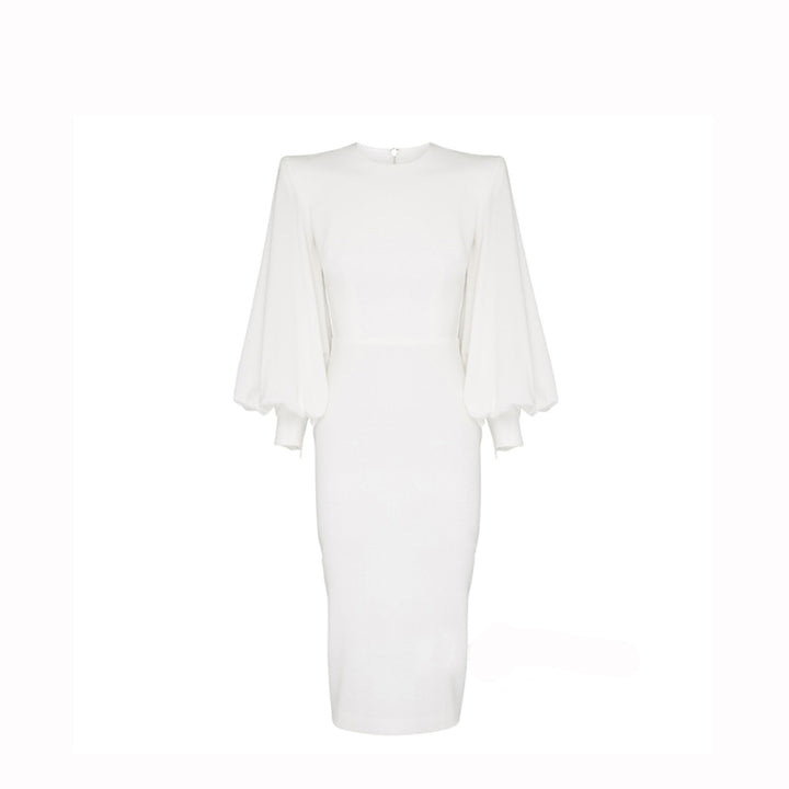 KILLY Long Sleeves Midi Evening Dress Gown