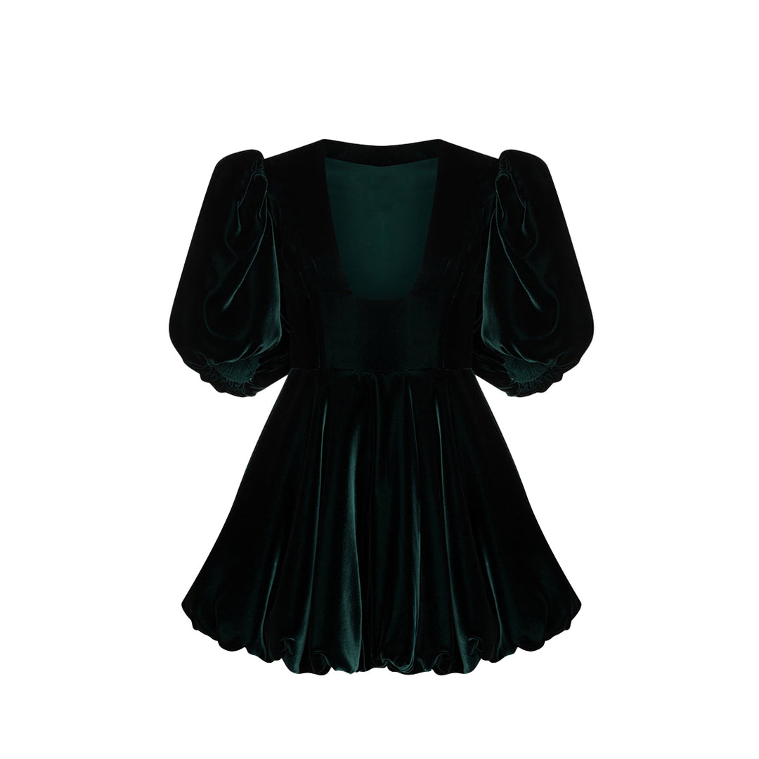 KIMRA Puff Sleeves Evening Dress Gown