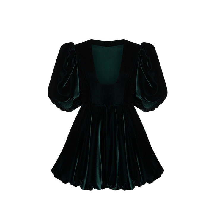 KIMRA Puff Sleeves Evening Dress Gown
