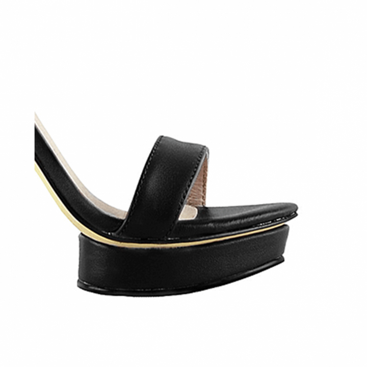 KULMA Platform Leather High Heel Sandals - 10cm - ithelabel.com