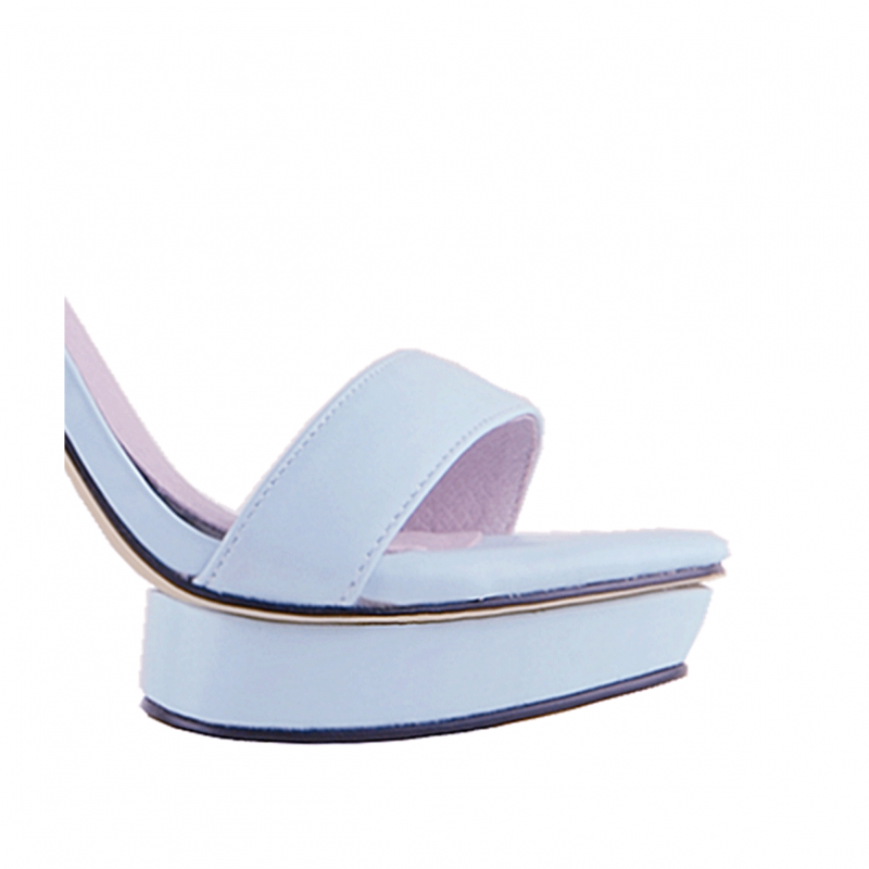 KULMA Platform Leather High Heel Sandals - 12cm - ithelabel.com