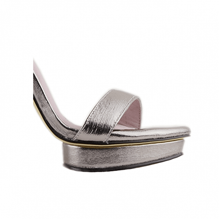 KULMA Platform Leather High Heel Sandals - 10cm - ithelabel.com