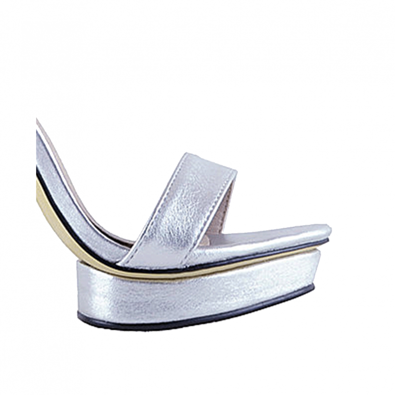 KULMA Platform Leather High Heel Sandals - 12cm - ithelabel.com