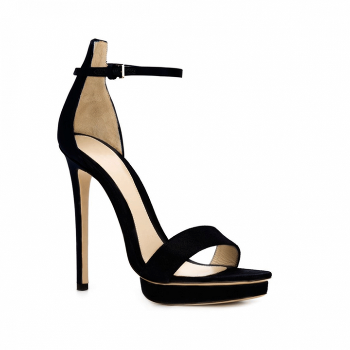 KULMA Platform Suede High Heel Sandals - 12cm - ithelabel.com