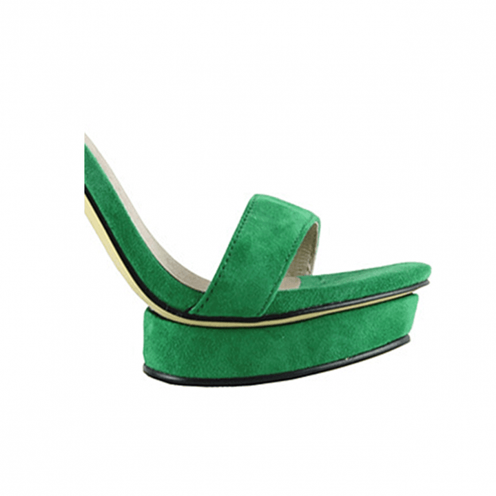 KULMA Platform Suede High Heel Sandals - 10cm - ithelabel.com