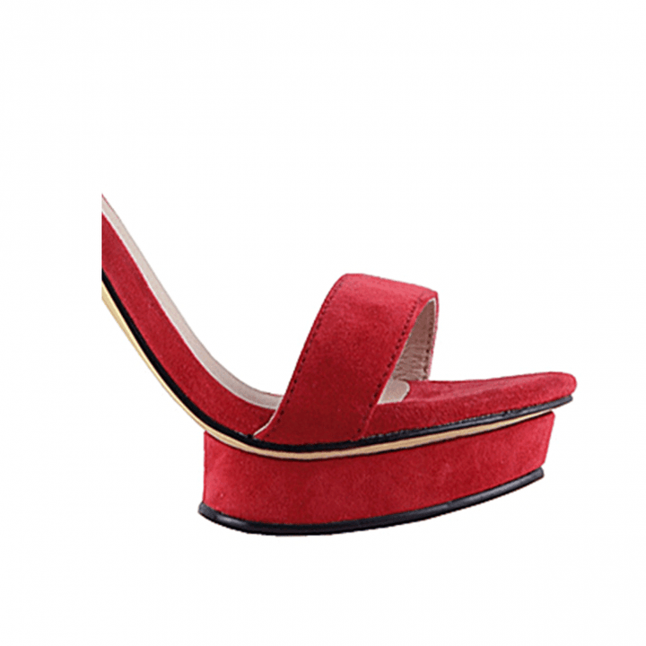KULMA Platform Suede High Heel Sandals - 10cm - ithelabel.com